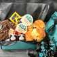 Luxury cream tea and brownie gift hamper with freshly baked scones, clotted cream and brownies