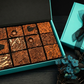 Luxury letterbox brownie gift box with mixed flavour gourmet brownies including Biscoff, Oreo, Salted Caramel and Triple Belgian Chocolate