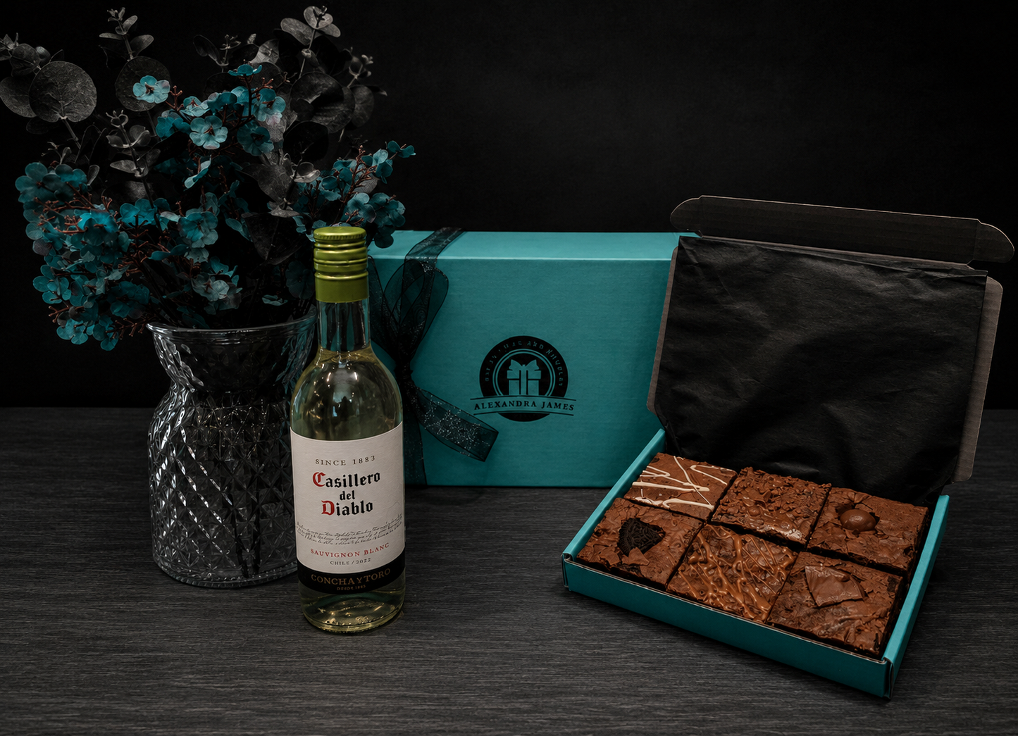White Wine & Luxury Handmade Fully Loaded Brownies