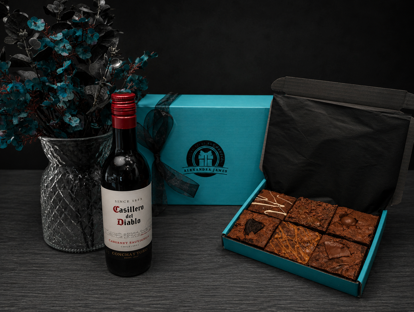 Red Wine & Luxury Handmade Fully Loaded Brownies