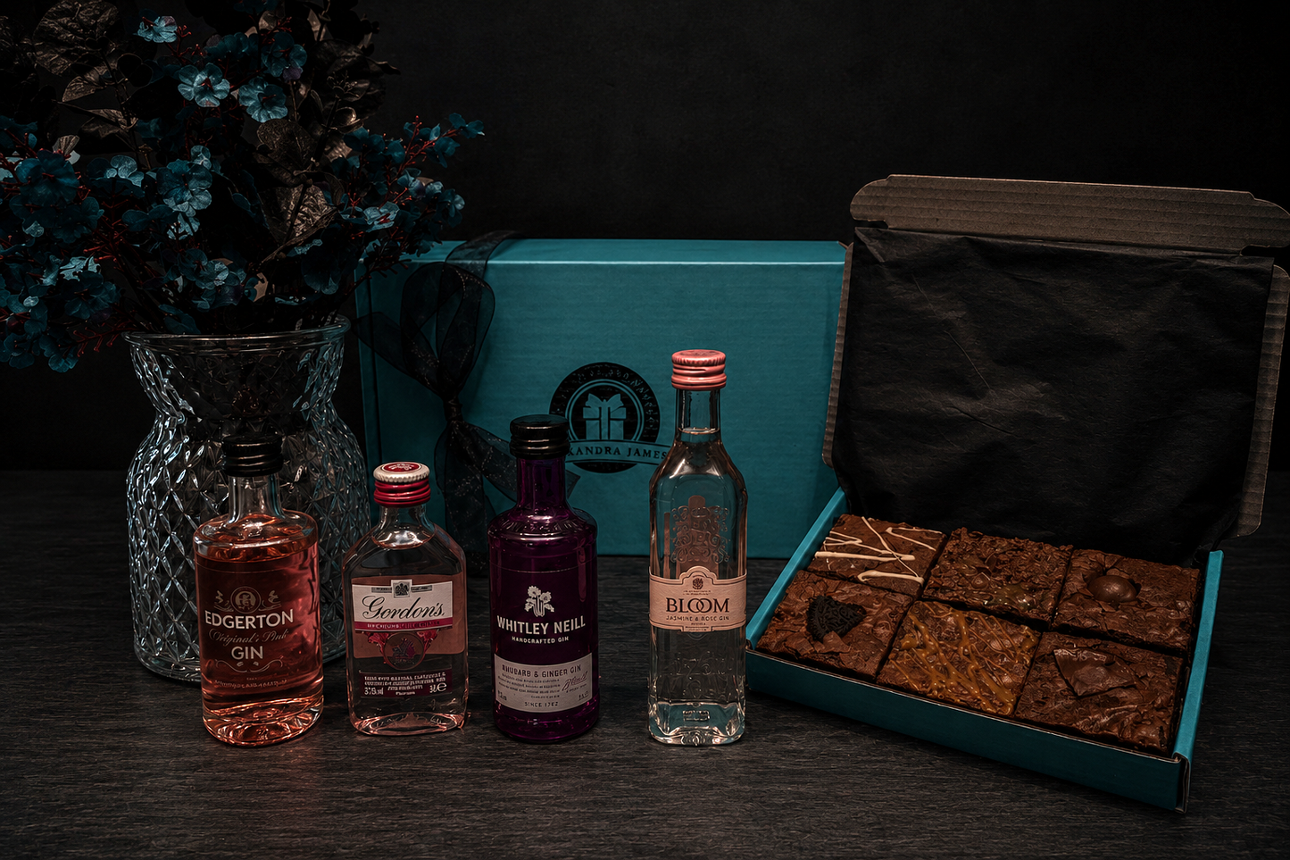 Ulitmate Pink Gin & Handmade Fully Loaded Brownies Gift