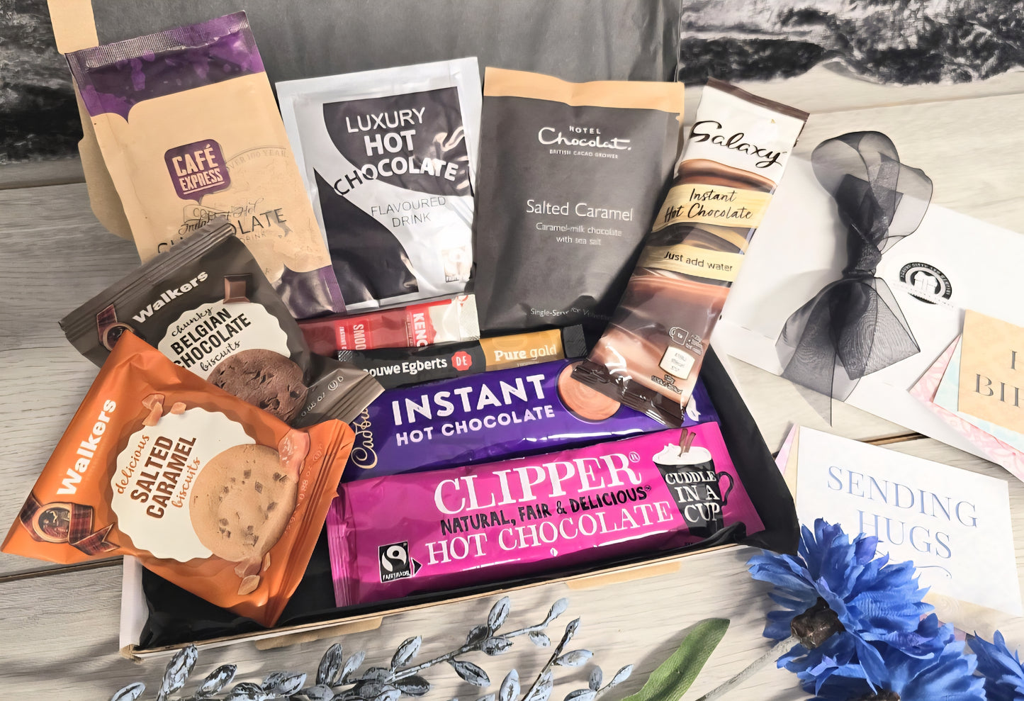 Luxury Letterbox Hot Chocolate and Biscuits Hamper