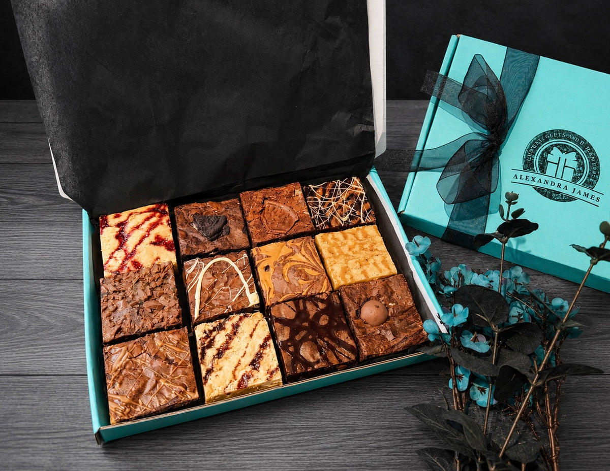 Fully Loaded 12 Box Individual Flavours Blondies & Brownies Letterbox Gift