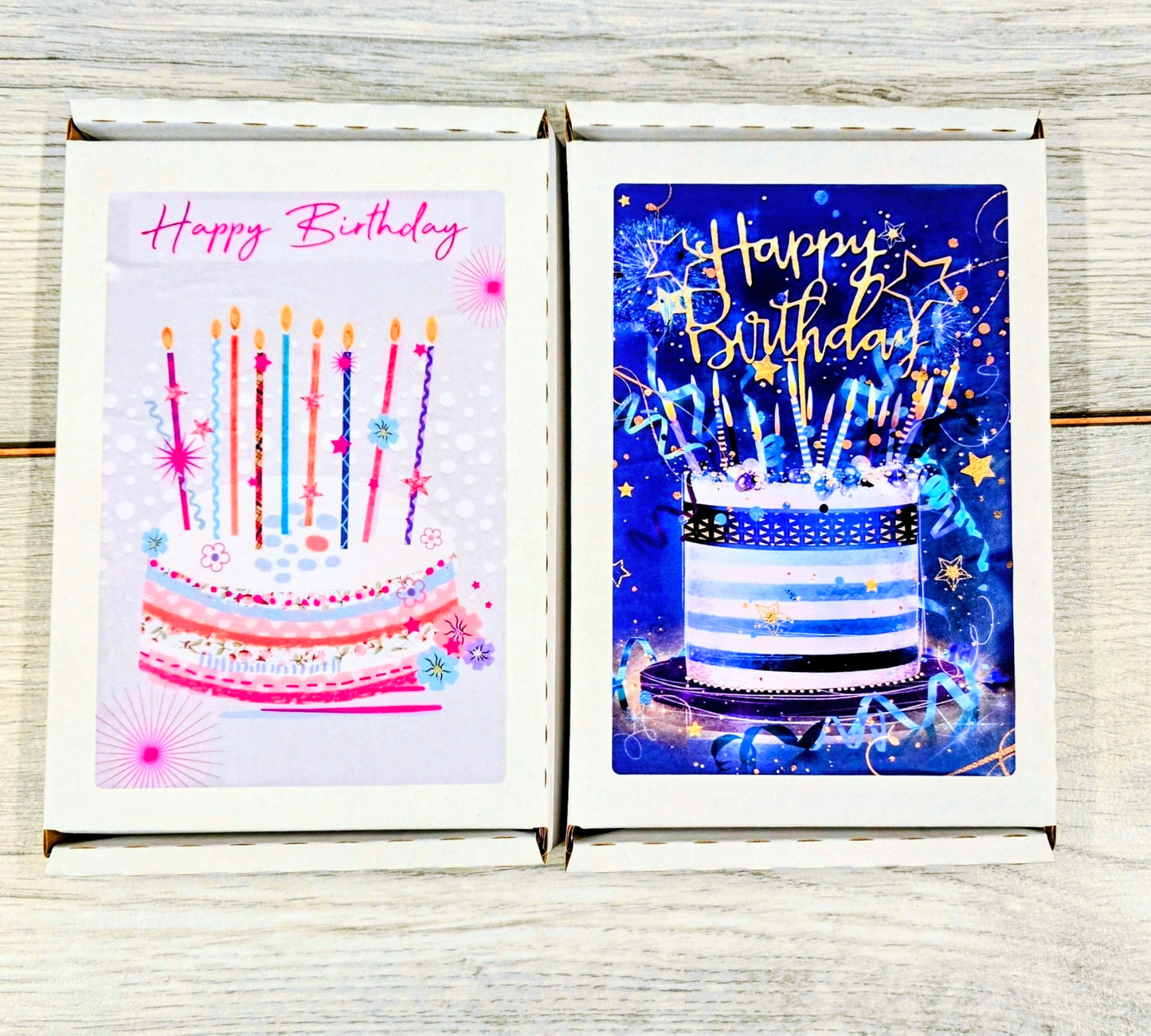 Handmade Organic Birthday Cake Card